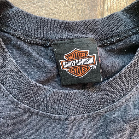 Harley-Davidson Black Sleeveless Tee, double sided print, size Small, 25$ - Picture 2 of 3